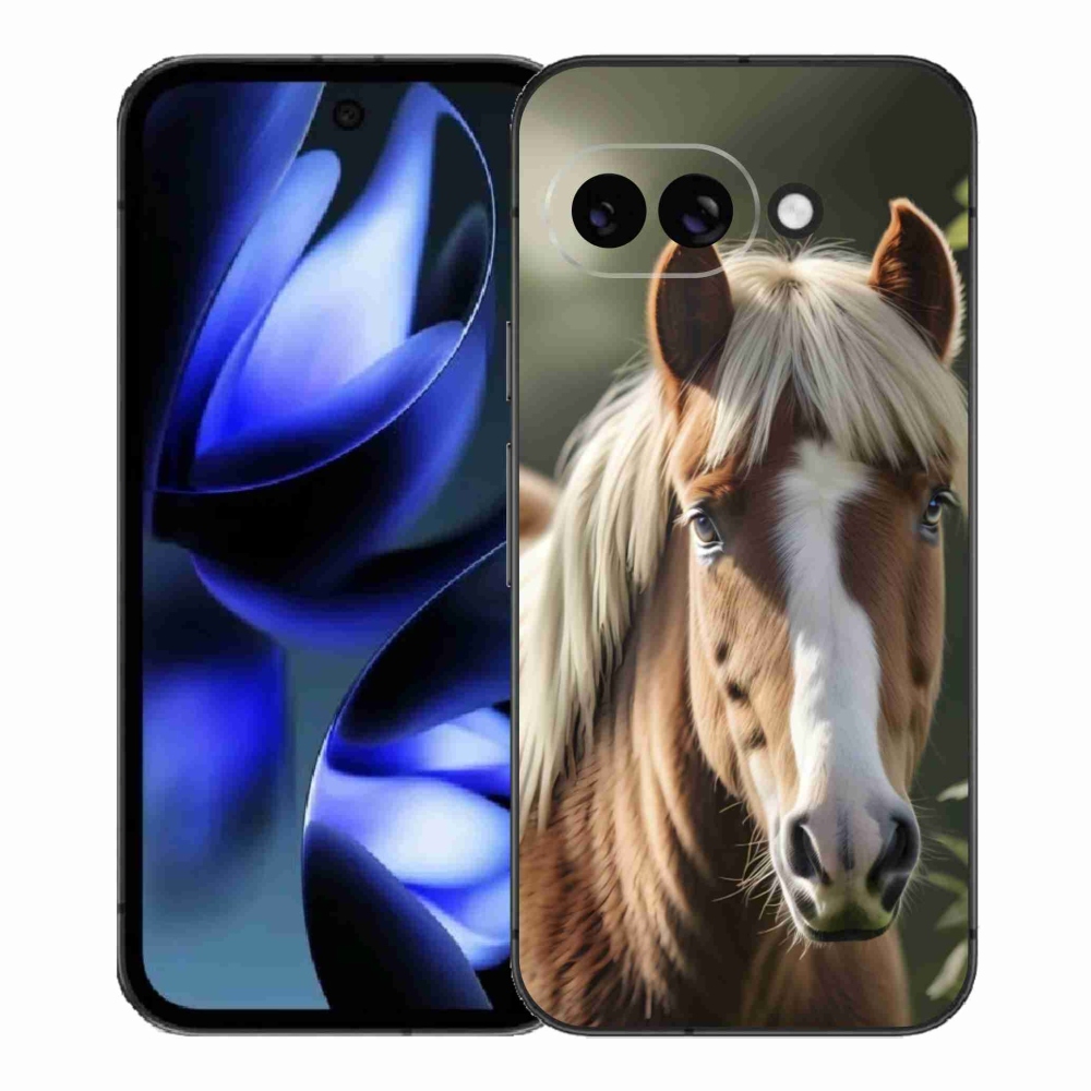 Gelový kryt mmCase na Google Pixel 9a - kůň se světlou hřívou