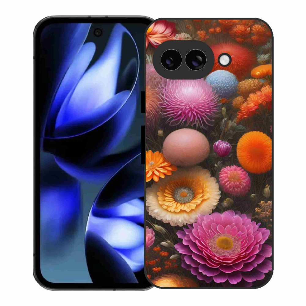 Gelový kryt mmCase na Google Pixel 9a - květinová kompozice