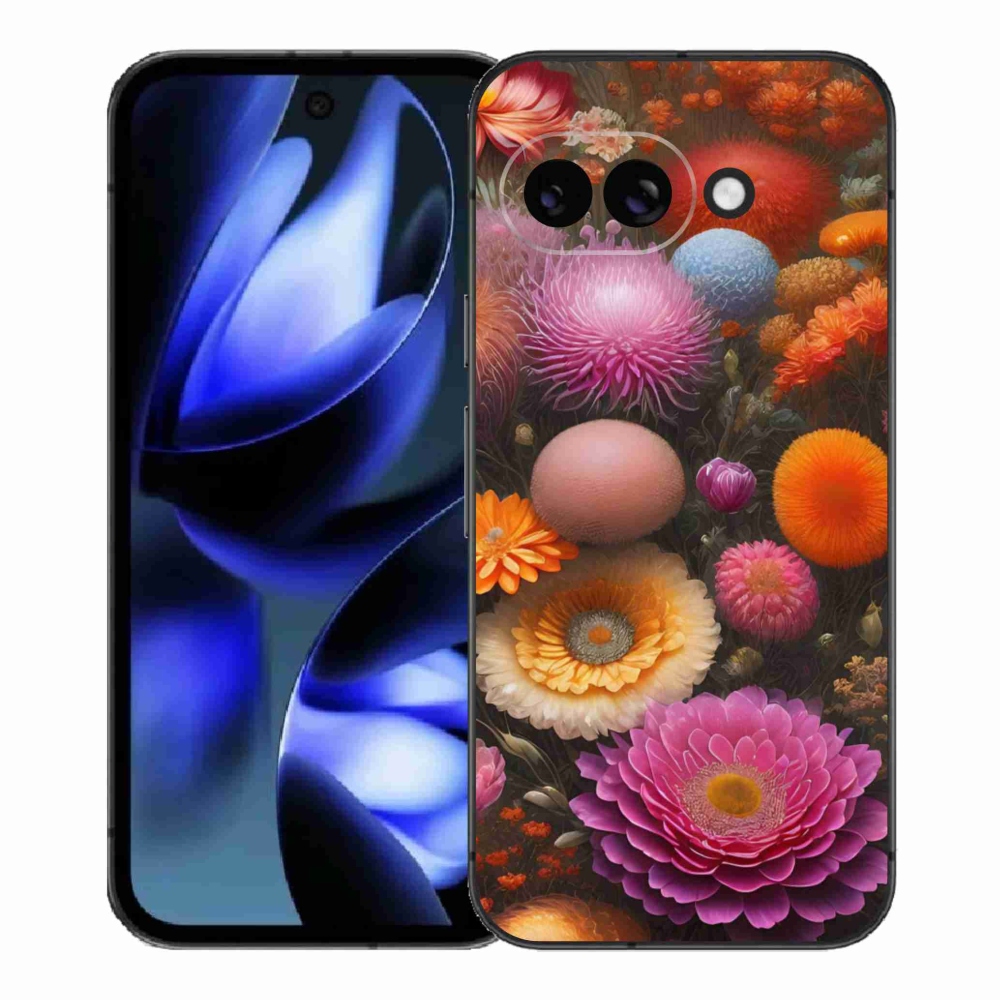 Gelový kryt mmCase na Google Pixel 9a - květinová kompozice
