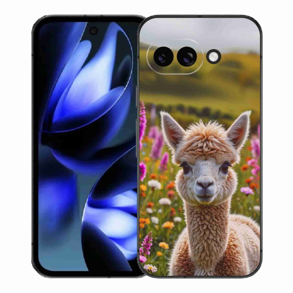 Gelový kryt mmCase na Google Pixel 9a - lama na louce