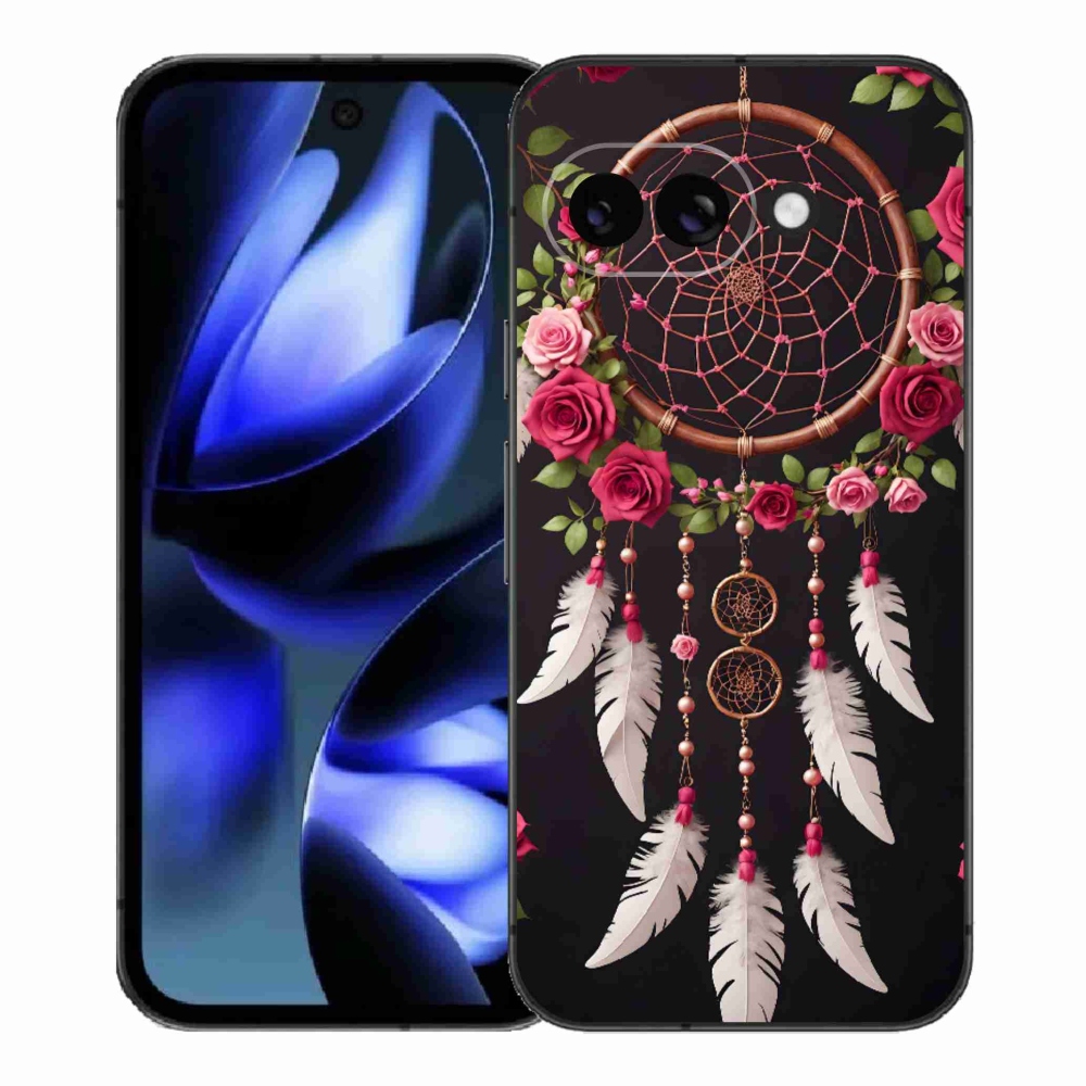 Gelový kryt mmCase na Google Pixel 9a - lapač snů s růžemi
