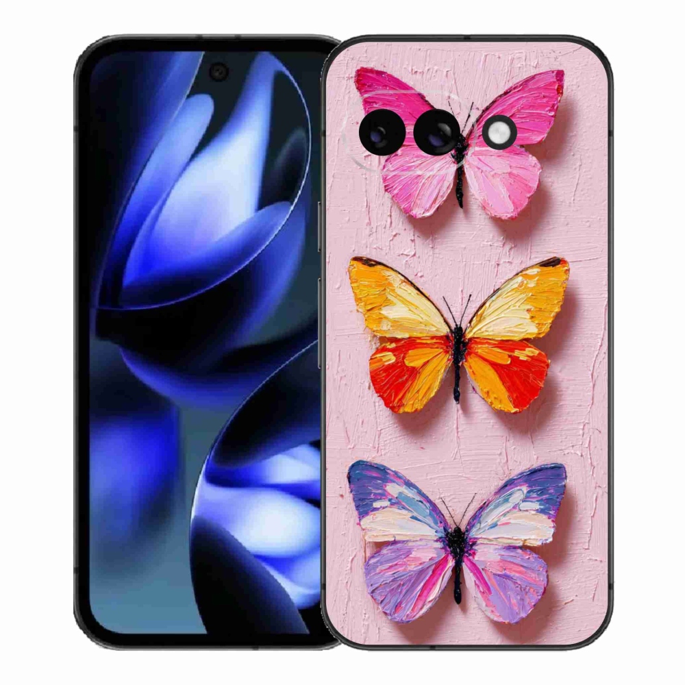 Gelový kryt mmCase na Google Pixel 9a - motýlí trojice