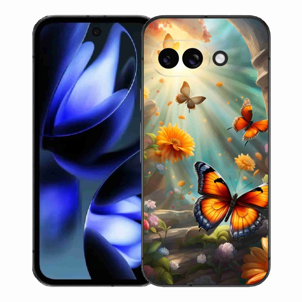 Gelový kryt mmCase na Google Pixel 9a - motýlí zahrada 2