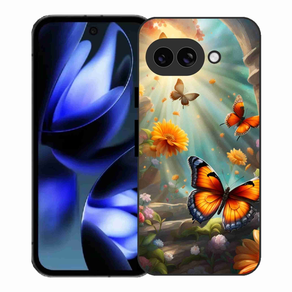 Gelový kryt mmCase na Google Pixel 9a - motýlí zahrada 2