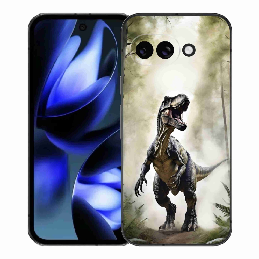 Gelový kryt mmCase na Google Pixel 9a - naštvaný T-Rex