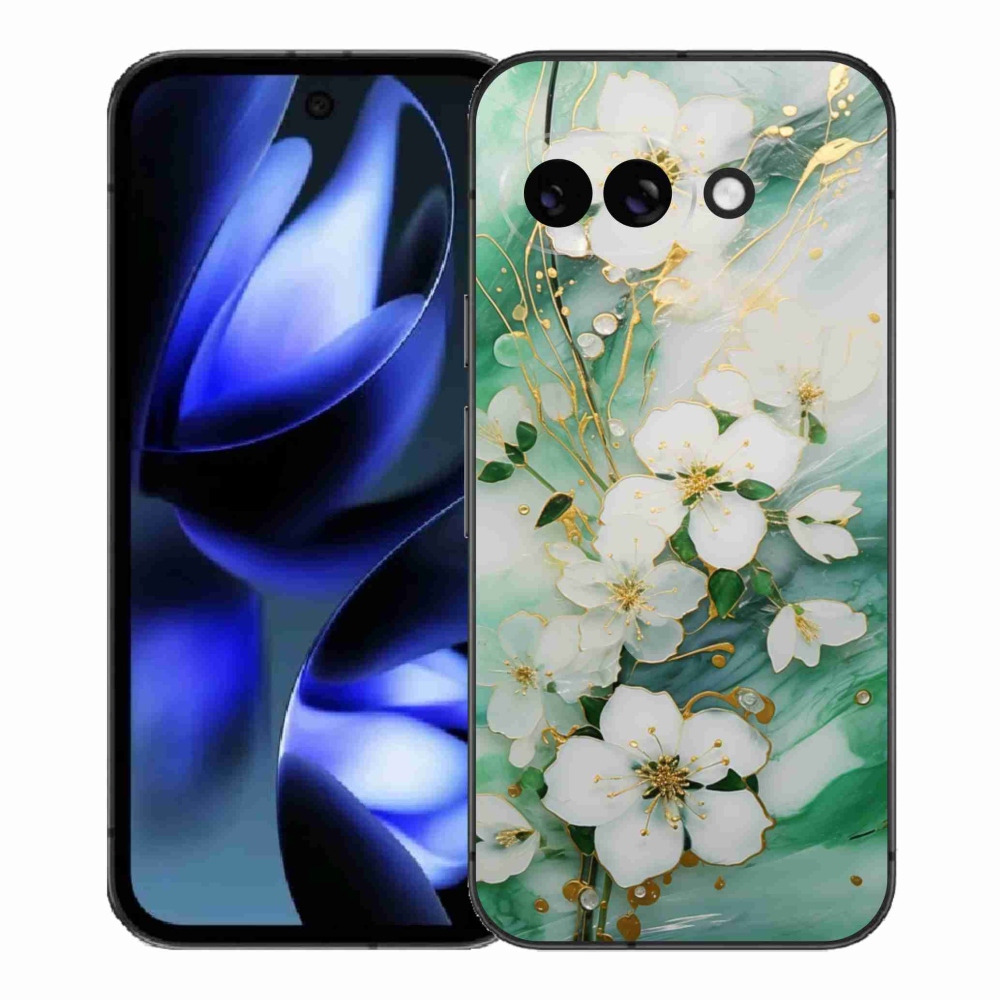 Gelový kryt mmCase na Google Pixel 9a - něžné květy