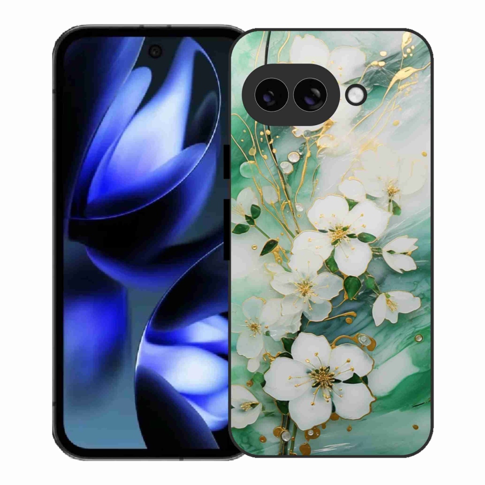 Gelový kryt mmCase na Google Pixel 9a - něžné květy