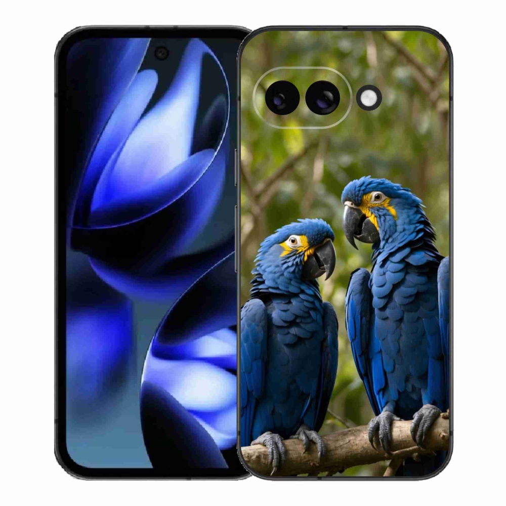 Gelový kryt mmCase na Google Pixel 9a - papouščí duo