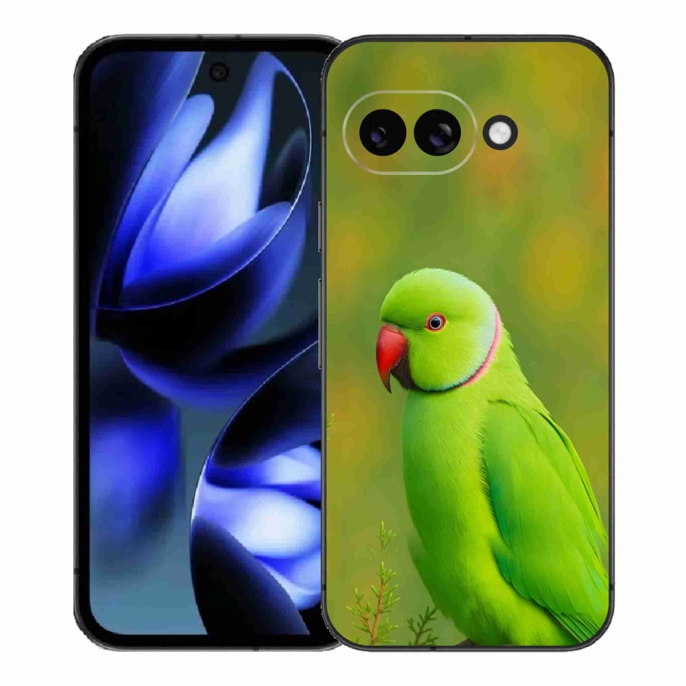 Gelový kryt mmCase na Google Pixel 9a - papoušek alexandr 2