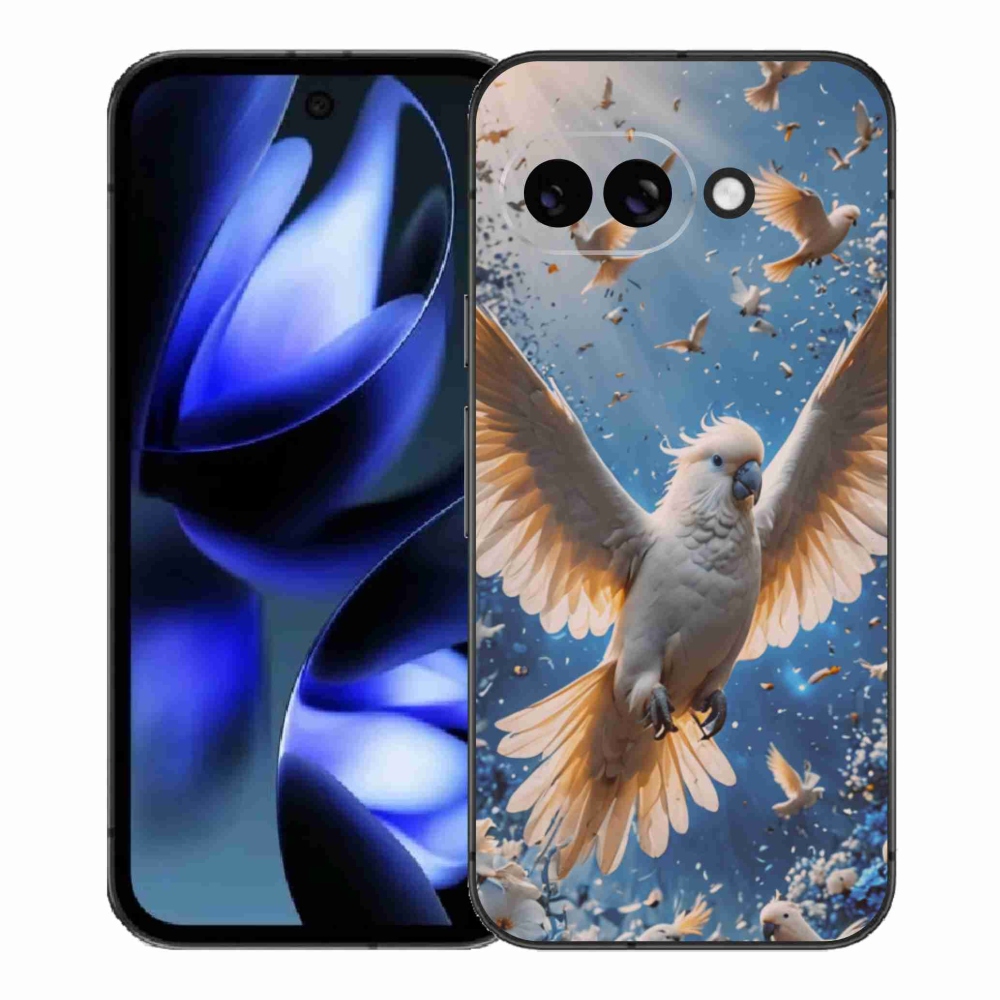 Gelový kryt mmCase na Google Pixel 9a - papoušek kakadu