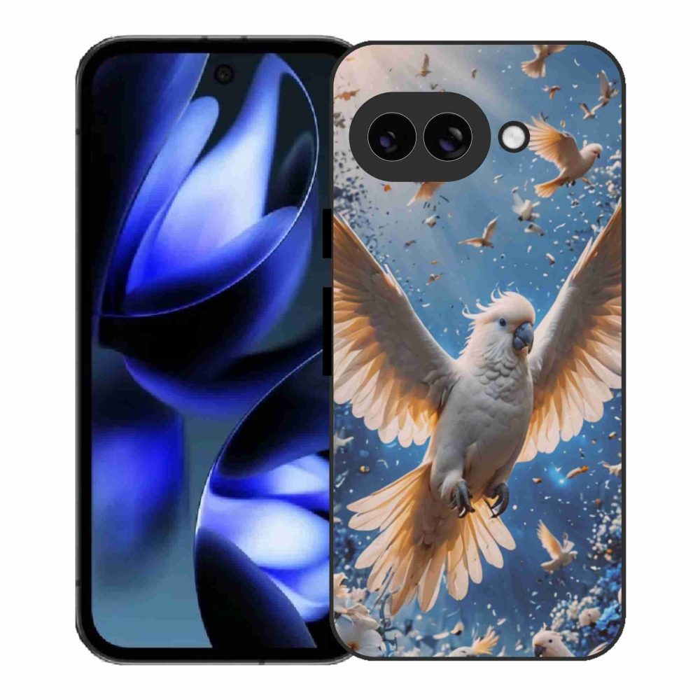 Gelový kryt mmCase na Google Pixel 9a - papoušek kakadu