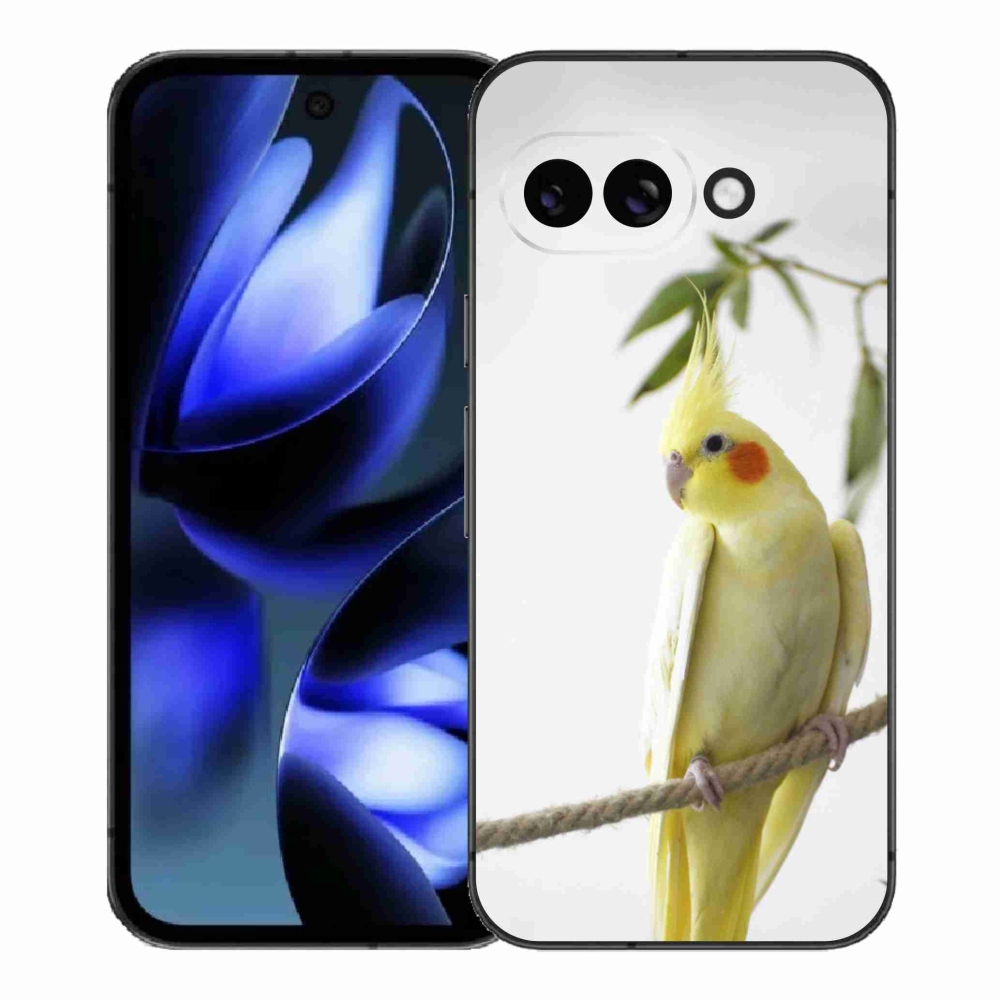Gelový kryt mmCase na Google Pixel 9a - papoušek korela chocholatá