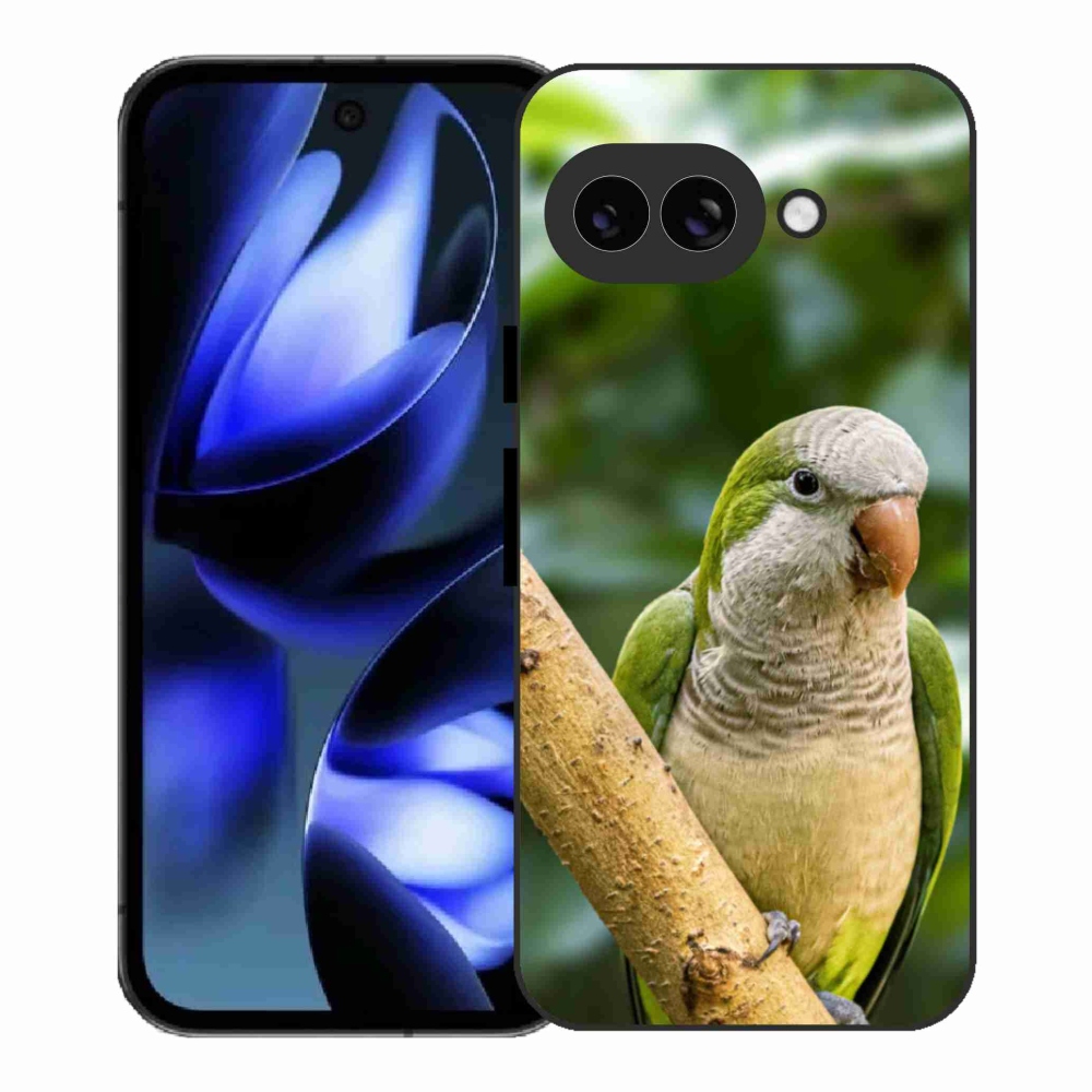 Gelový kryt mmCase na Google Pixel 9a - papoušek mníšek