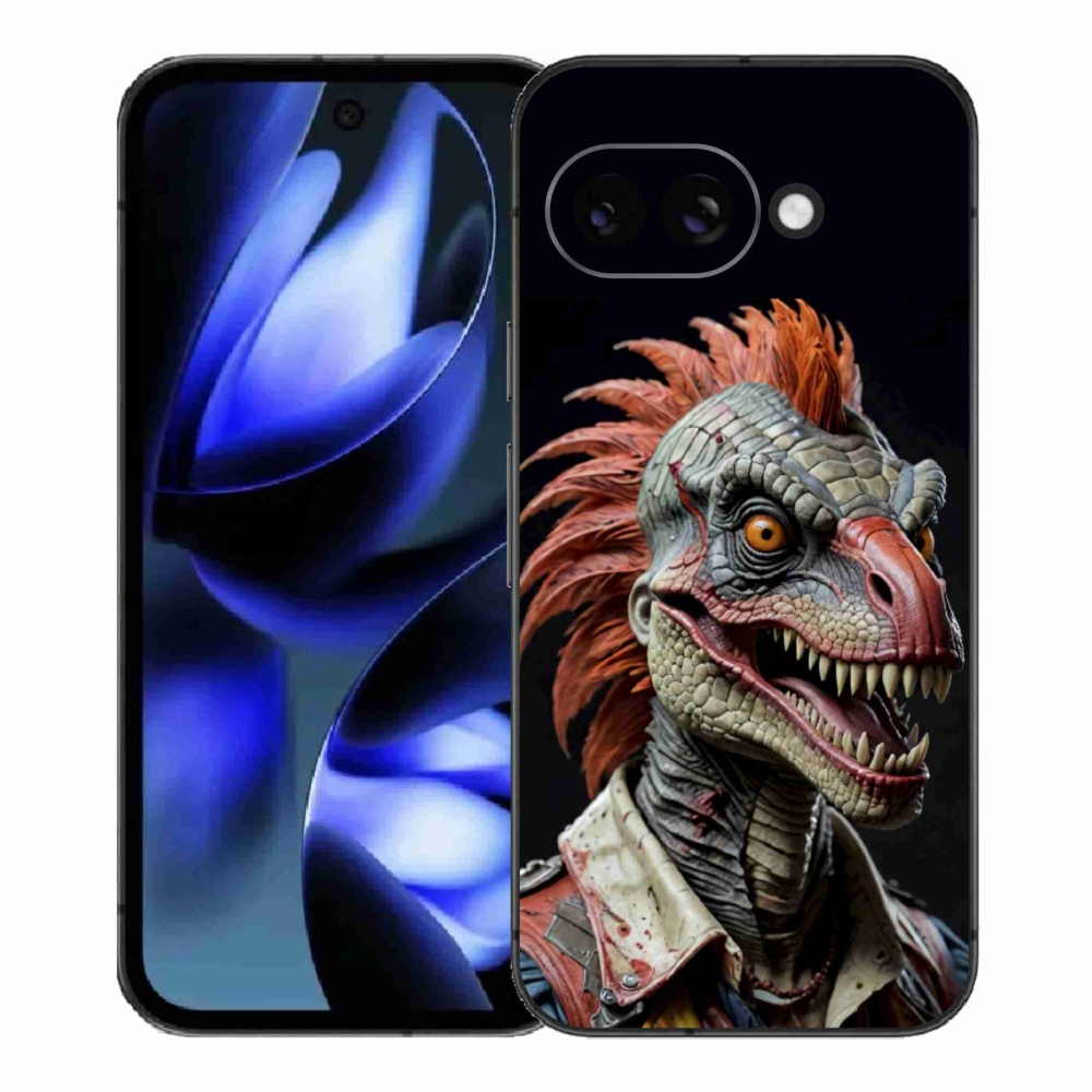 Gelový kryt mmCase na Google Pixel 9a - punk dinosaurus
