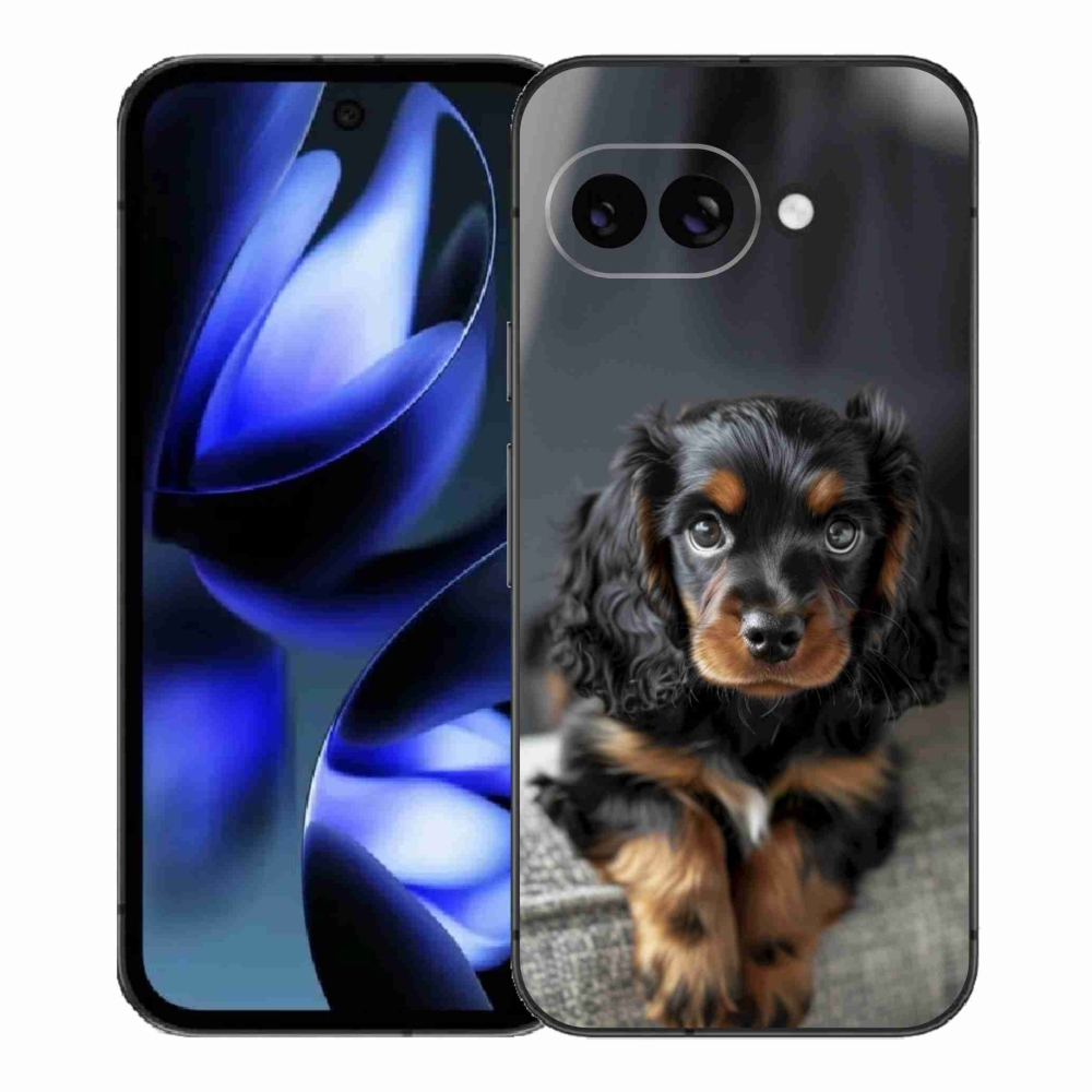 Gelový kryt mmCase na Google Pixel 9a - roztomilý dlouhosrstý jezevčík
