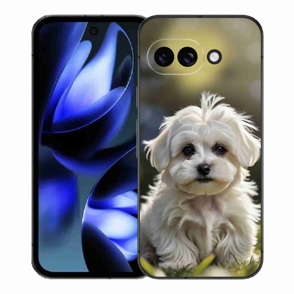 Gelový kryt mmCase na Google Pixel 9a - roztomilý maltézský psík