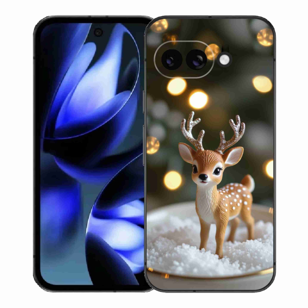 Gelový kryt mmCase na Google Pixel 9a - roztomilý vánoční jelen