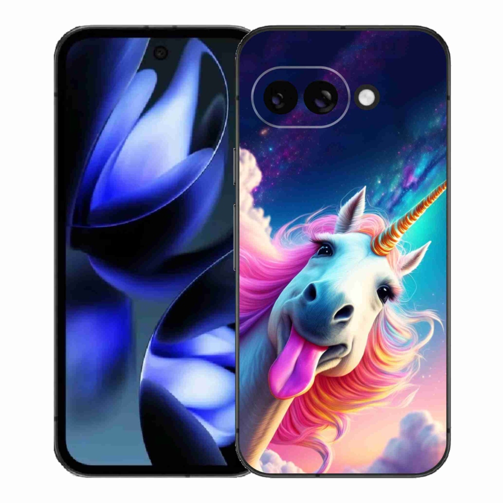 Gelový kryt mmCase na Google Pixel 9a - šílený jednorožec