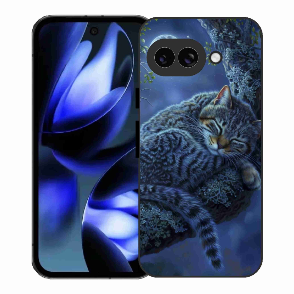 Gelový kryt mmCase na Google Pixel 9a - spící kočka
