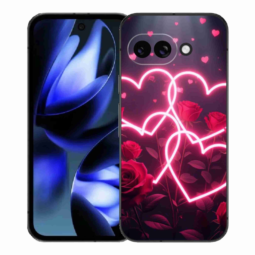 Gelový kryt mmCase na Google Pixel 9a - srdce lásky