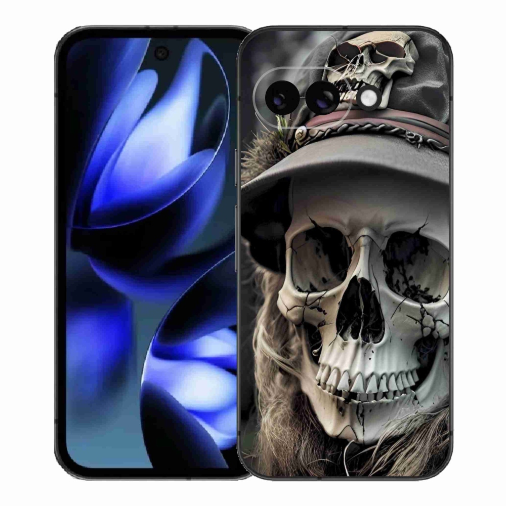 Gelový kryt mmCase na Google Pixel 9a - temná lebka