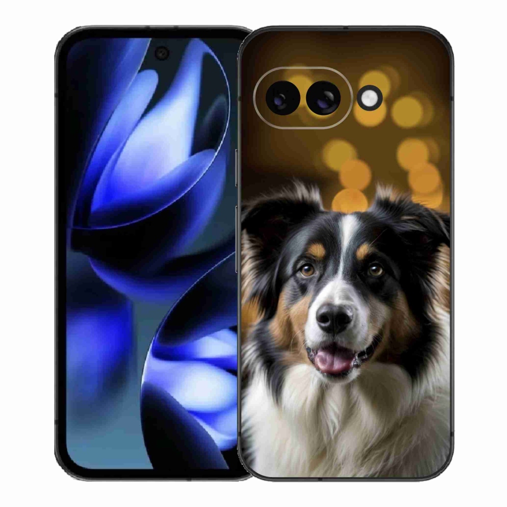 Gelový kryt mmCase na Google Pixel 9a - usměvavý australský ovčák