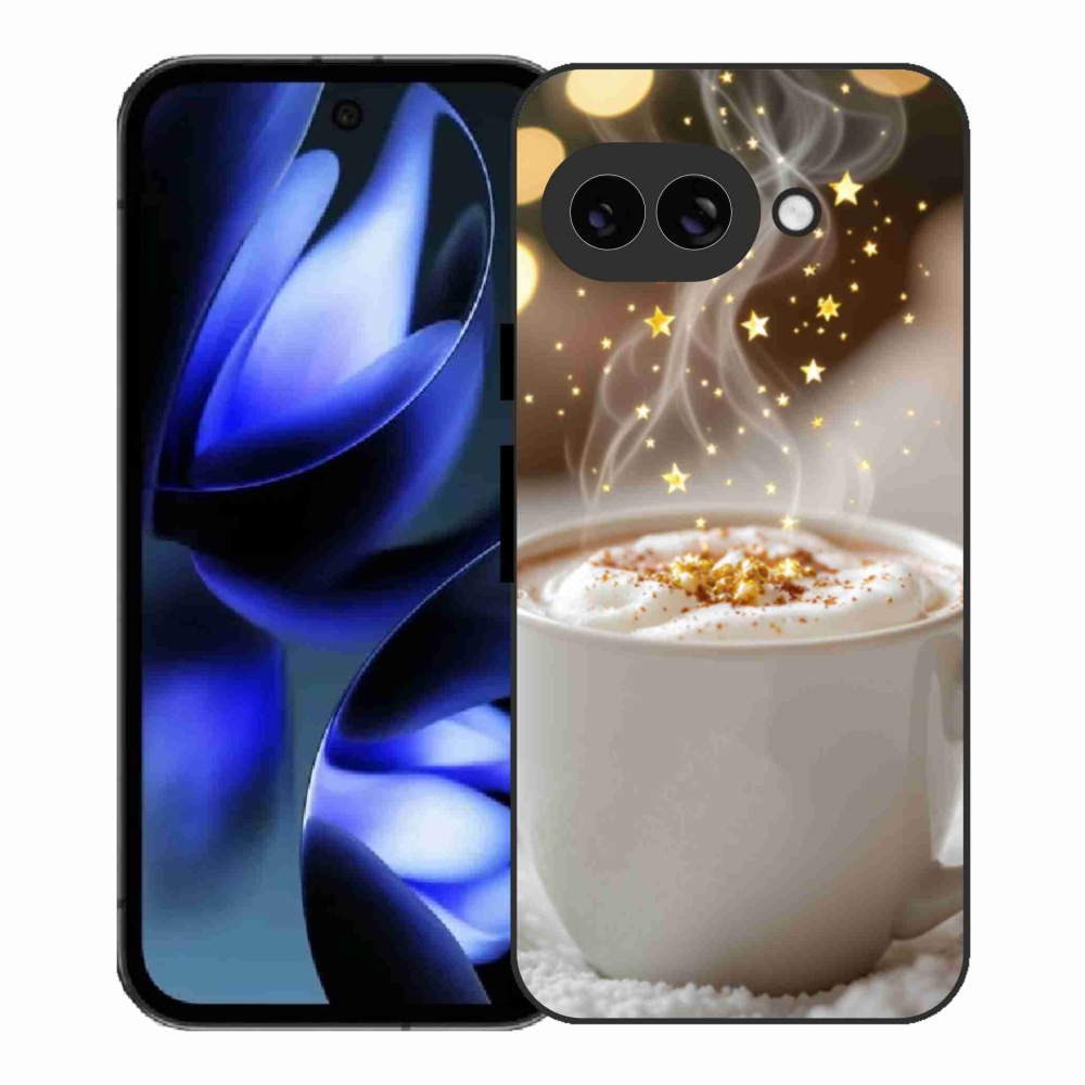 Gelový kryt mmCase na Google Pixel 9a - vánoční horký nápoj