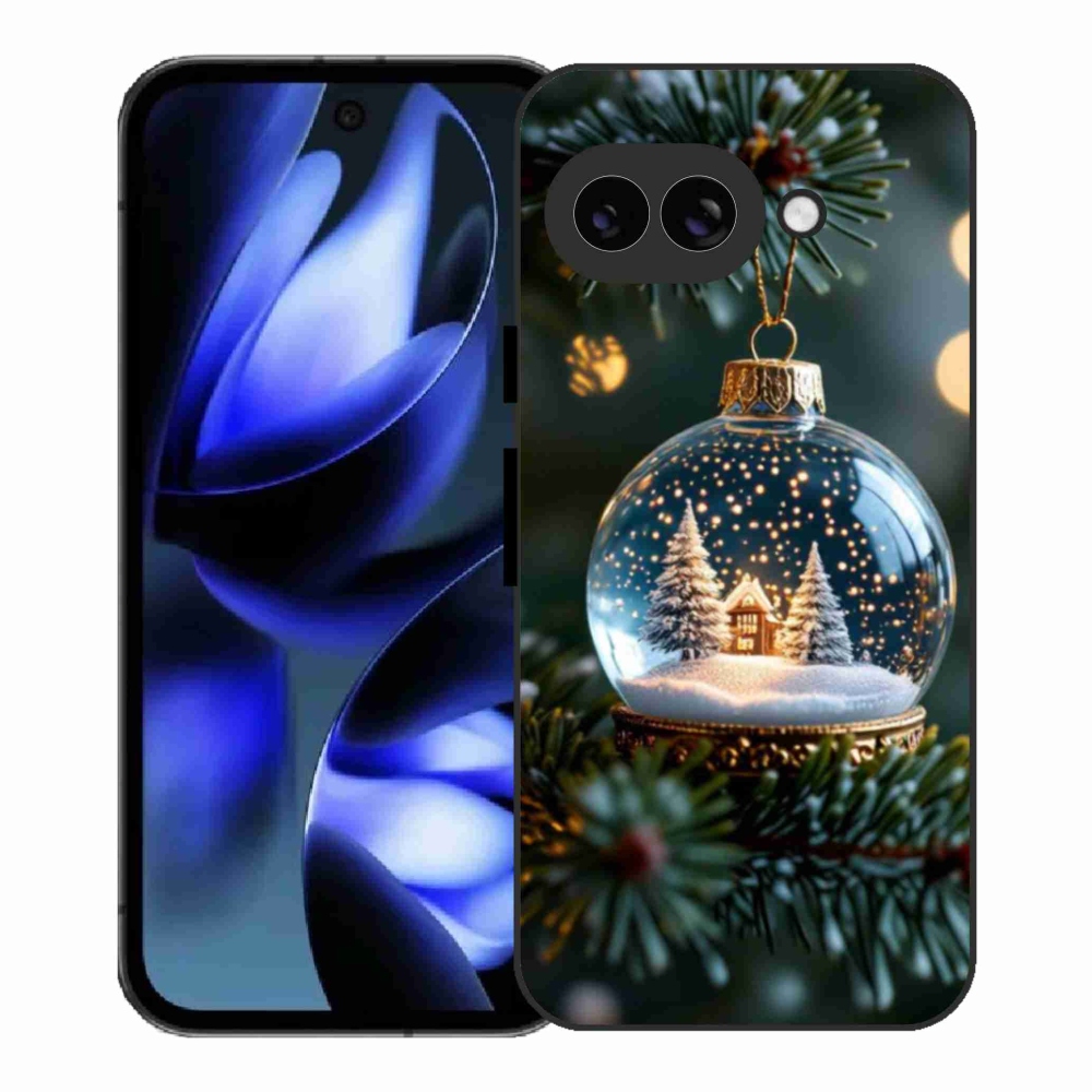 Gelový kryt mmCase na Google Pixel 9a - vánoční koule 2