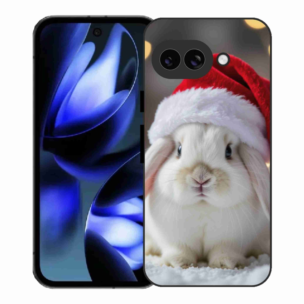 Gelový kryt mmCase na Google Pixel 9a - vánoční králík