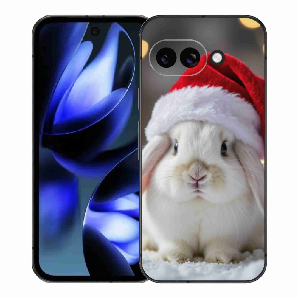 Gelový kryt mmCase na Google Pixel 9a - vánoční králík