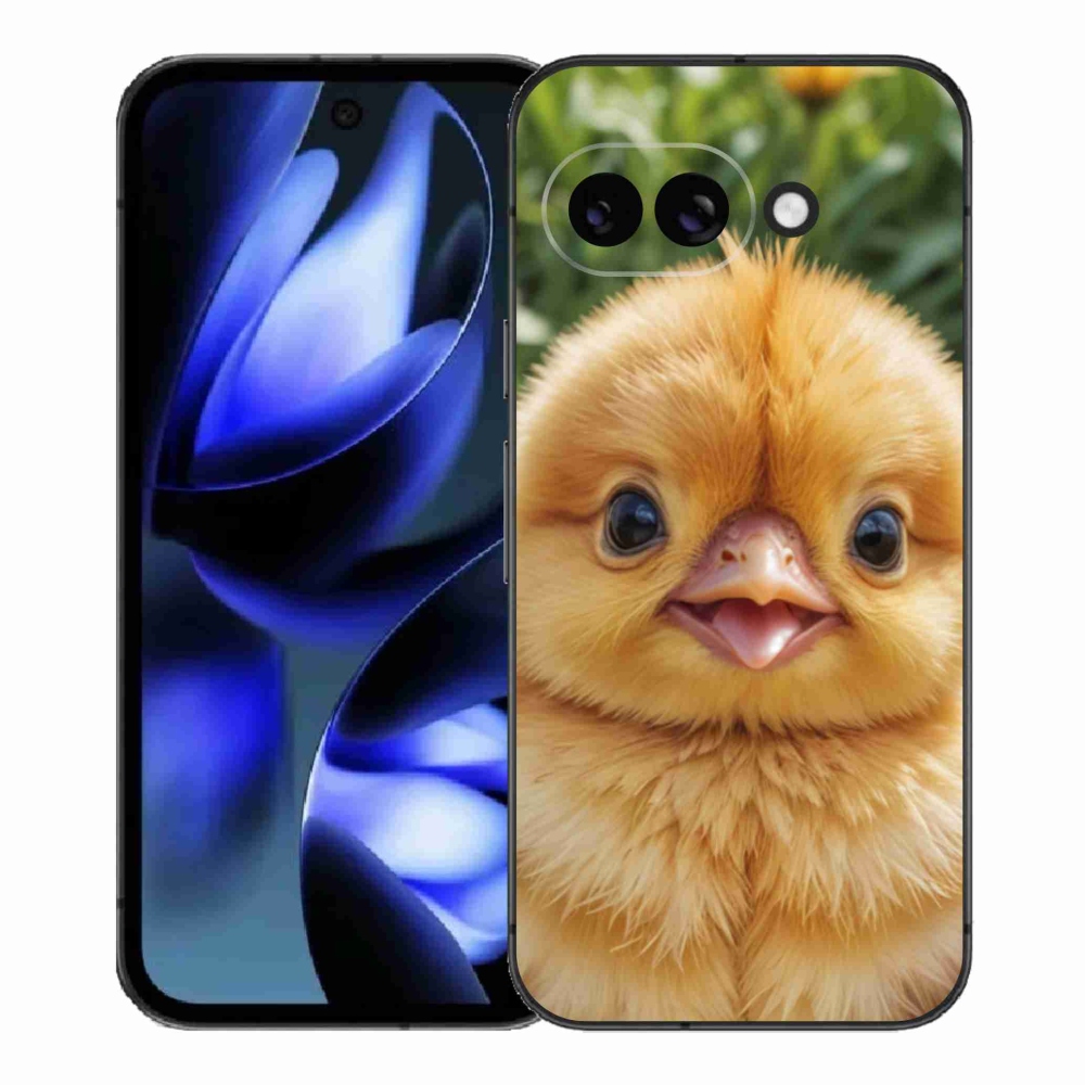 Gelový kryt mmCase na Google Pixel 9a - veselé kuřátko