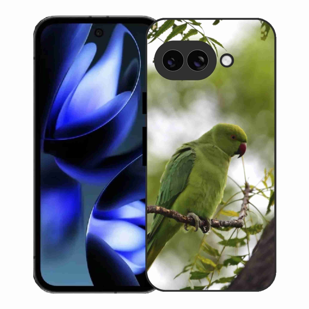 Gelový kryt mmCase na Google Pixel 9a - zelený papoušek