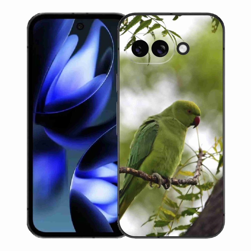 Gelový kryt mmCase na Google Pixel 9a - zelený papoušek