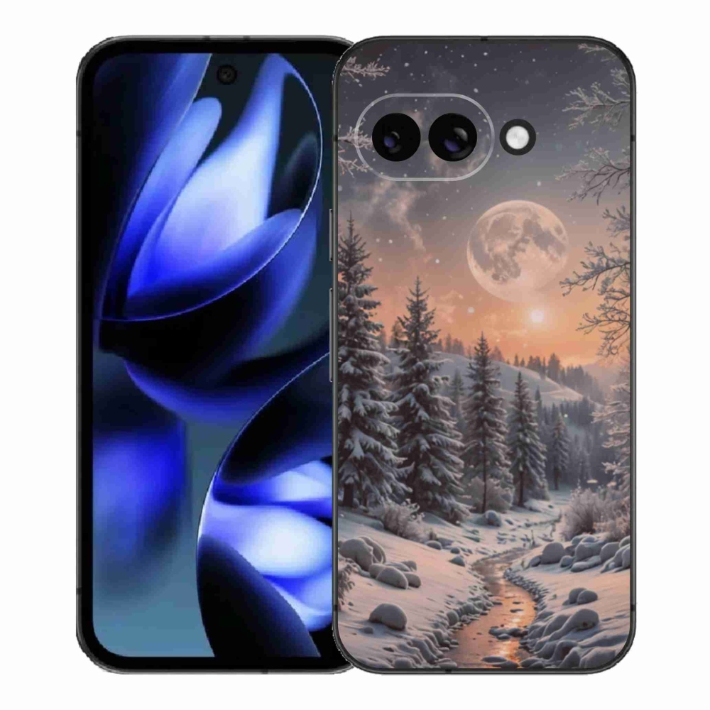 Gelový kryt mmCase na Google Pixel 9a - zimní krajina 2