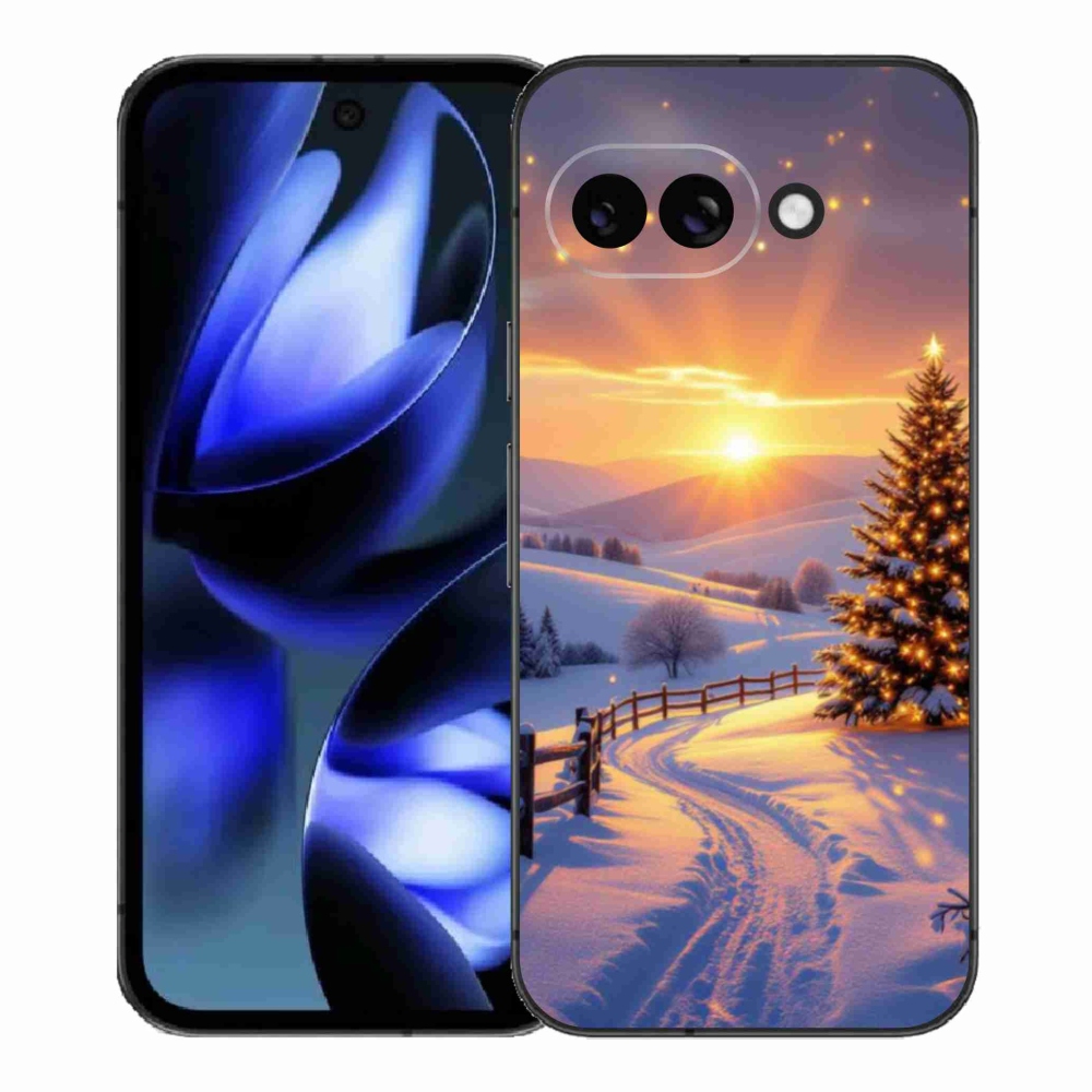 Gelový kryt mmCase na Google Pixel 9a - zimní krajina
