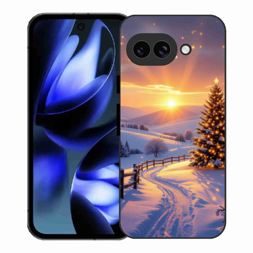 Gelový kryt mmCase na Google Pixel 9a - zimní krajina