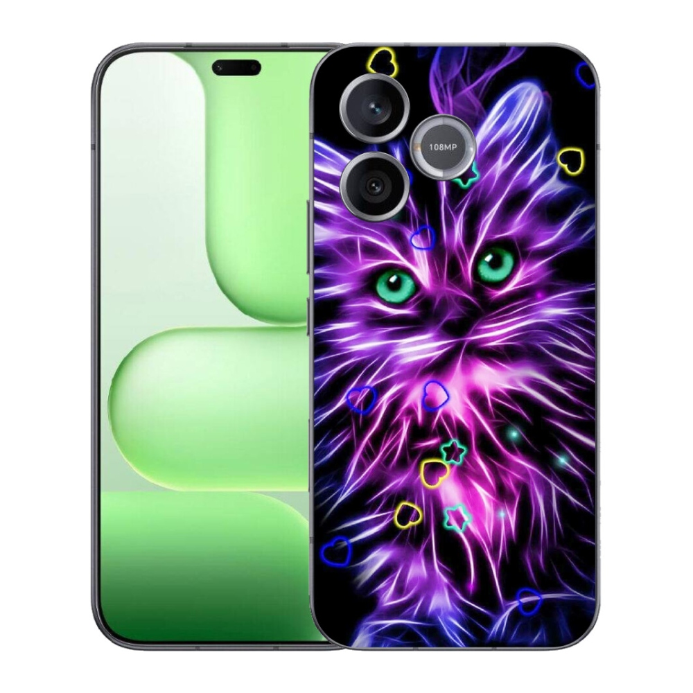 Gelový kryt mmCase na Honer 600 Lite - abstraktní kočka