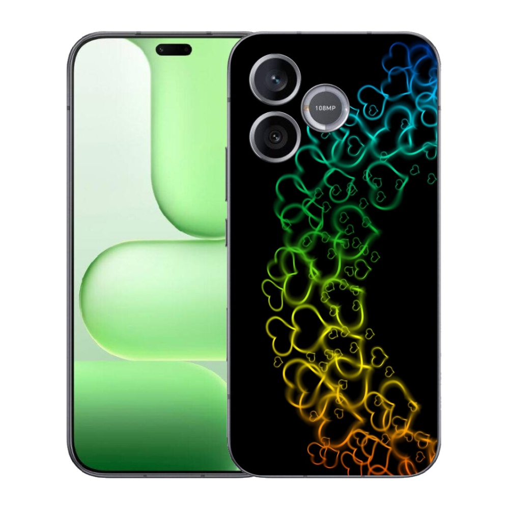 Gelový kryt mmCase na Honer 600 Lite - barevná srdíčka