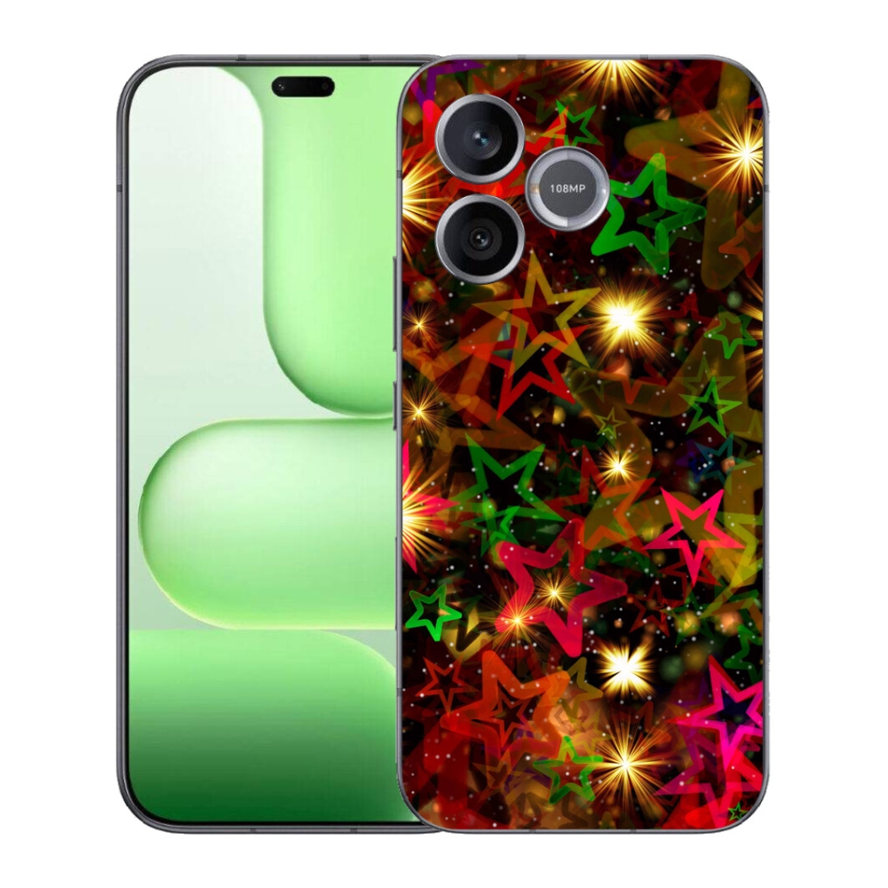 Gelový kryt mmCase na Honer 600 Lite - barevné hvězdičky