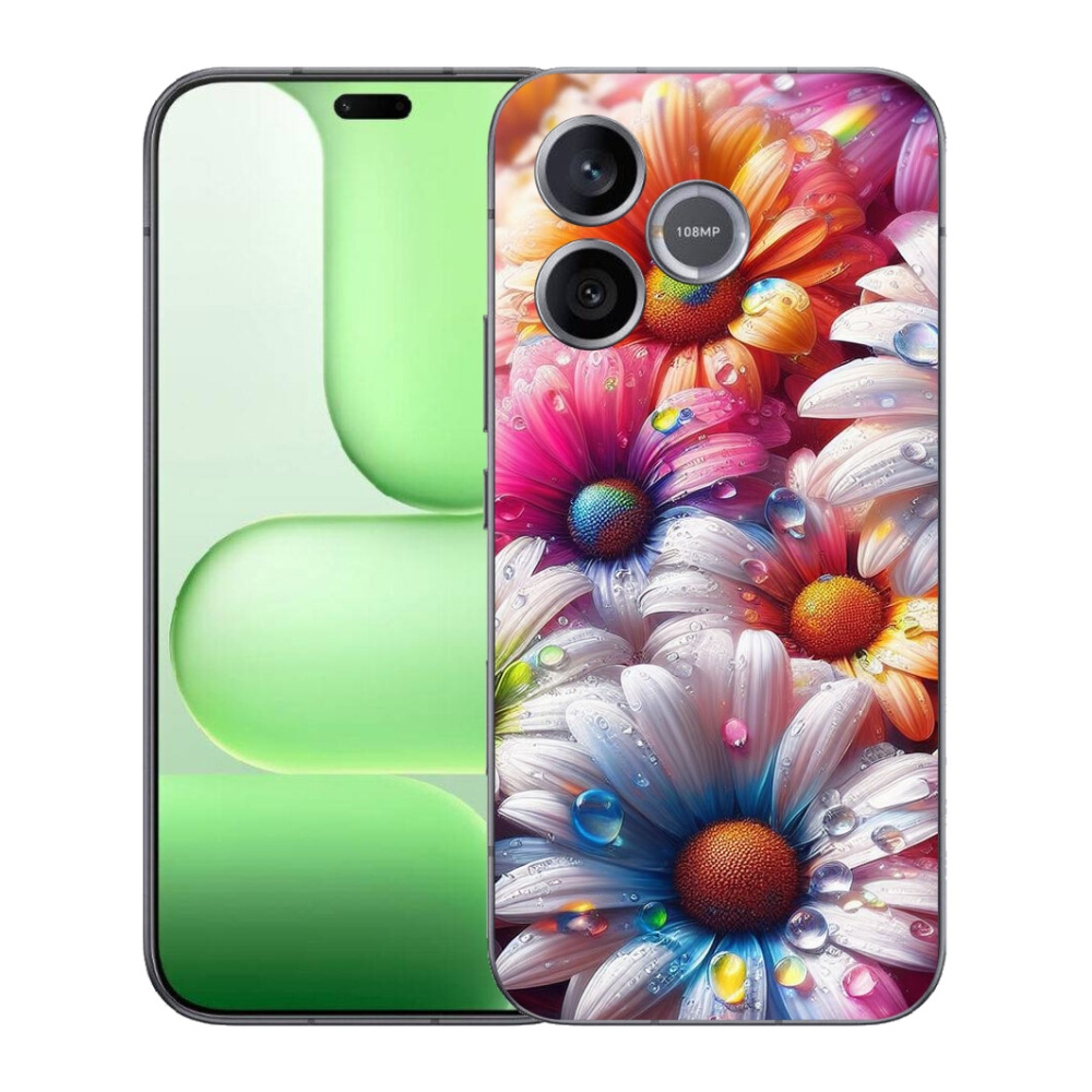 Gelový kryt mmCase na Honer 600 Lite - barevné kopretiny