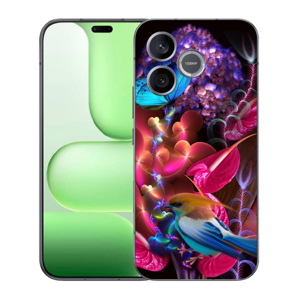 Gelový kryt mmCase na Honer 600 Lite - barevné květiny