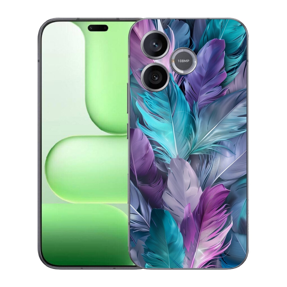 Gelový kryt mmCase na Honer 600 Lite - barevné peří 2
