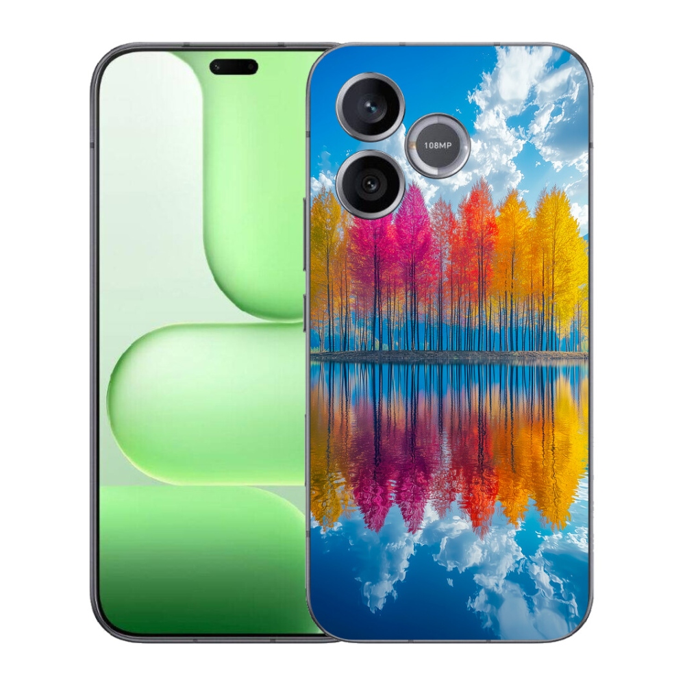 Gelový kryt mmCase na Honer 600 Lite - barevné stromy