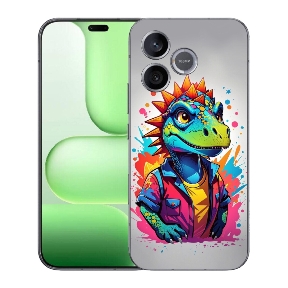 Gelový kryt mmCase na Honer 600 Lite - barevný dinosaurus