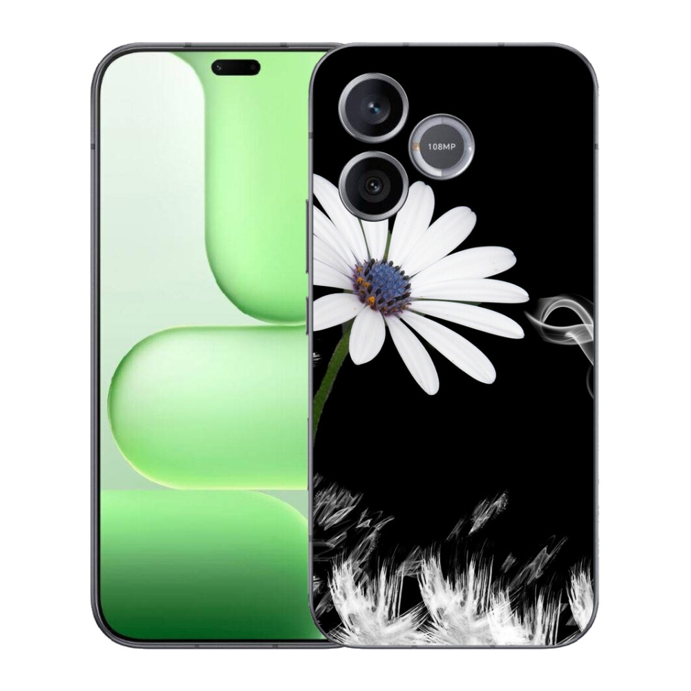 Gelový kryt mmCase na Honer 600 Lite - bílá květina