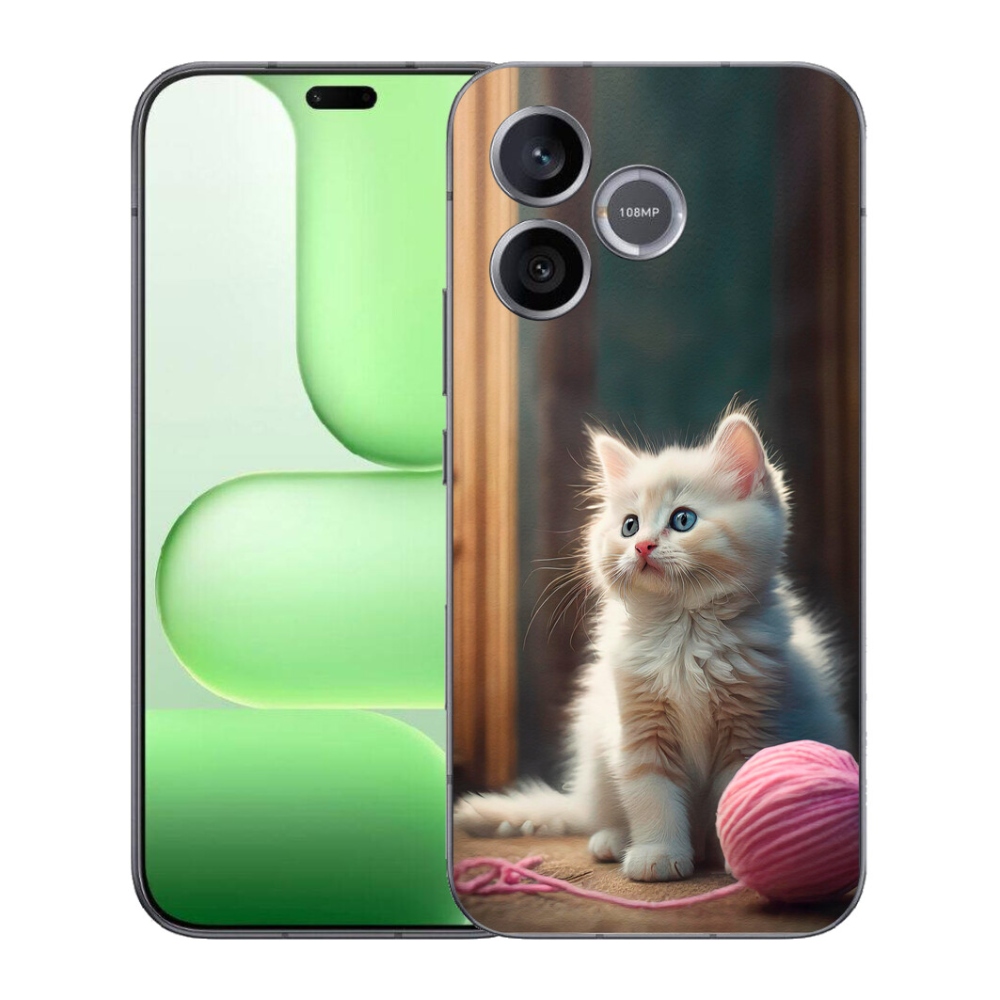 Gelový kryt mmCase na Honer 600 Lite - bílé kotě 2