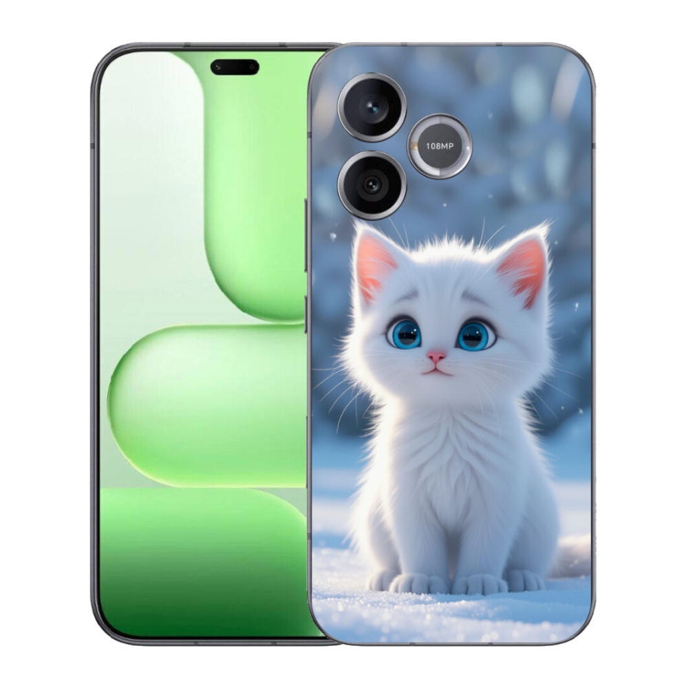 Gelový kryt mmCase na Honer 600 Lite - bílé kotě 3