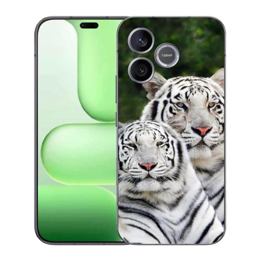 Gelový kryt mmCase na Honer 600 Lite - bílí tygři
