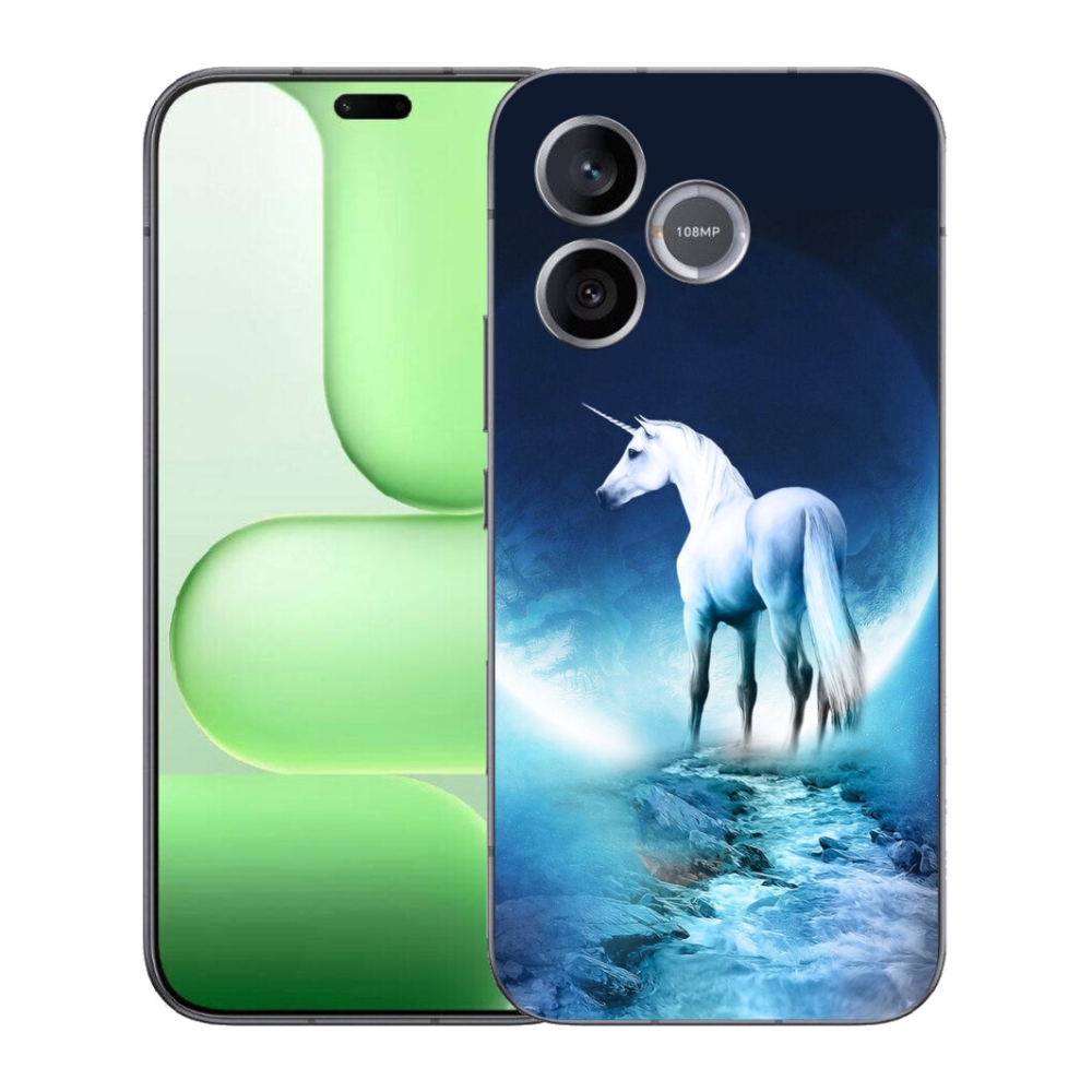 Gelový kryt mmCase na Honer 600 Lite - bílý jednorožec