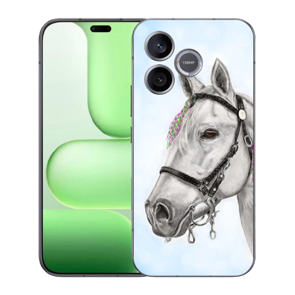 Gelový kryt mmCase na Honer 600 Lite - bílý kůň 1